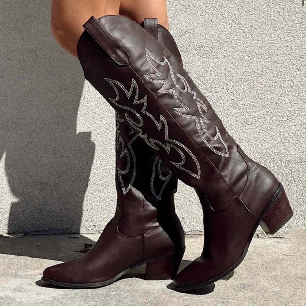 Brown women’s cowboy boots